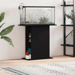 vidaXL Aquariumstandaard Zwart Eiken 75x36x72,5 cm Bewerkt, Verzenden, Nieuw