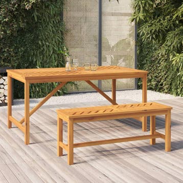 vidaXL Tuinbank 110 cm massief acaciahout, Tuin en Terras, Tuinbanken, Verzenden, Nieuw, Hout