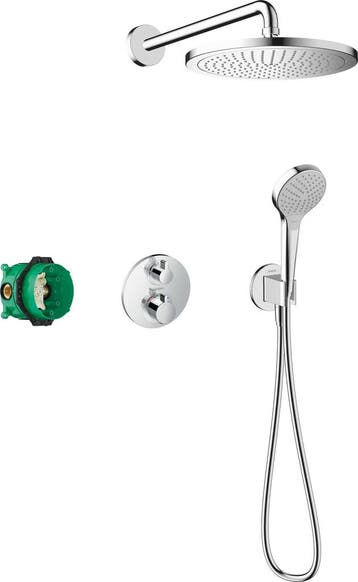 Hansgrohe Croma 280 1jet inbouw doucheset met Ecostat S,, Ophalen of Verzenden, Nieuw, Chroom, Kraan