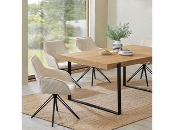 Juskys Clyde - Draaistoel - Hoog zitcomfort - Beige, Verzenden, Nieuw