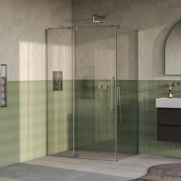 Brauer Stellar - Douchecabine met Draaideur - Helder Glas -, Ophalen of Verzenden, Nieuw, Rvs