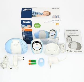 Alecto DBX-85 ECO - Babyfoon op afstand - Wit/Blauw, Verzenden, Zo goed als nieuw