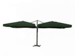 Veiling - Dubbele hangende parasol Donkergroen (2 * 300x400c, Tuin en Terras, Nieuw