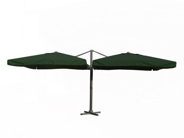 Veiling - Dubbele hangende parasol Donkergroen (2 * 300x400c, Tuin en Terras, Parasols