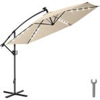 Parasol Artemis, 360° draaibaar, LED-solar, 3,5 x 3,5 m - be, Verzenden, Nieuw