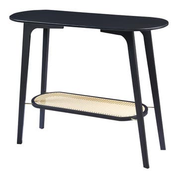 Console tafel Taivalkoski sidetable 80x35x100 cm zwart en ro, Huis en Inrichting, Tafels | Sidetables, Verzenden, Nieuw
