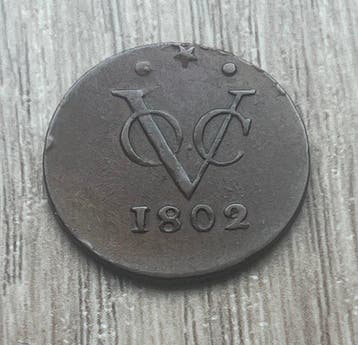 Nederlands-Indië, betaafse republiek. Duit 1802 Holland