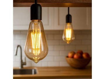 Veiling - 60 x Amber Filament Lamp ST64 – 6W – E27 – D, Nieuw