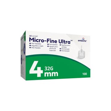 embecta Micro-Fine Ultra™ Pennaalden 0,23 x 4 mm 32G 100, Verzenden, Nieuw