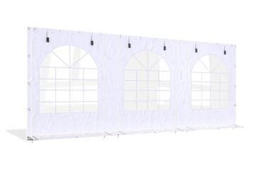 Partytent zijwand PVC met ramen en ritsen | 6 meter | 220cm, Doe-het-zelf en Verbouw, Zeil en Folie, Ophalen of Verzenden, Nieuw