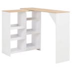 Witte Bartafel met Plank – 138×39×110 cm, Modern Design, Verzenden, Nieuw