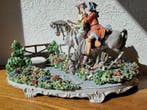 Sitzendorf - Beeldje - Coppia in carrozza a cavallo con base
