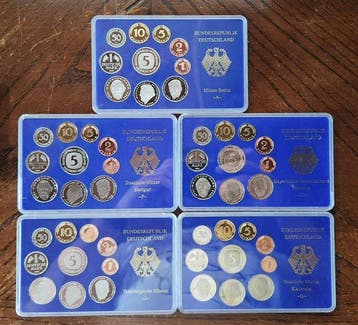 Duitsland. 2001, Bundesrepublik Deutschland, 5 x Year Set