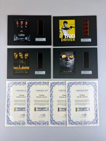 Martin Scorsese – Extremely Rare Set of 4 Mounted 35mm Film, Nieuw