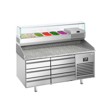 GGM Gastro | Pizza koelwerkbank Premium PLUS - 1490x700mm -, Verzenden, Nieuw in verpakking, RVS Meubilair