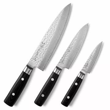 Yaxell Zen Messenset – 3-delig – Koksmes 20 cm, Universe, Ophalen of Verzenden, Nieuw, Overige materialen