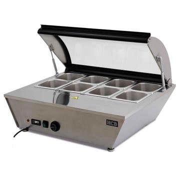 HCB Warmhoudvitrine - 67 liter - 76,5 cm - 230V - RVS, Verzenden, Nieuw in verpakking