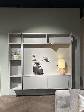 TV-kastenwand Arinta lichtgrijs **SHOWROOMMODEL**, Nieuw