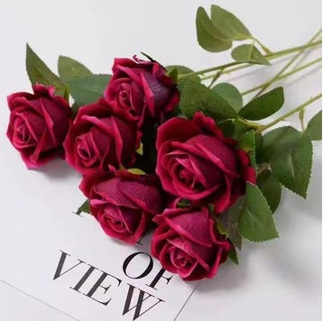 Realistische Kunst Rozen Bloemtak Rode Kunstbloemen Decorati, Huis en Inrichting, Woonaccessoires | Kunstplanten en Kunstbloemen