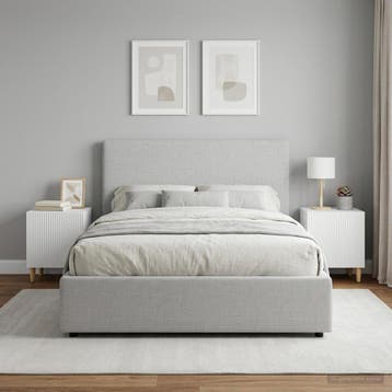 vidaXL Nachtkastje 2 st Wit 43 x 34,5 x 50 cm Bewerkt hout, Minder dan 45 cm, Verzenden, Nieuw, Minder dan 55 cm