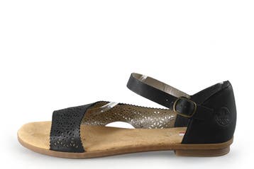 Rieker Sandalen in maat 42 Zwart, Verzenden, Zwart, Sandalen of Muiltjes, Zo goed als nieuw