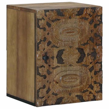 vidaXL Badkamer Hangkast Bruin 38 x 33 x 48 cm Massief Mango, Huis en Inrichting, Verzenden, Nieuw