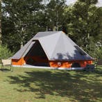 vidaXL Tipi Tent met dak Grijs en Oranje 680 x 430 x 270 cm, Verzenden, Nieuw, Tot en met 2