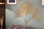 Elegante wanddecoratie GINKGO 90cm goud in filigrane, Ophalen of Verzenden, Nieuw
