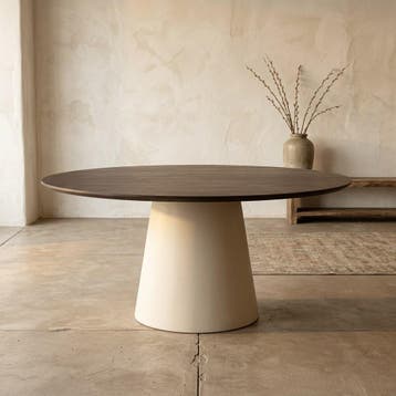 Ronde eettafel Madison Bruin Mangohout 130 cm, Ophalen of Verzenden, Nieuw