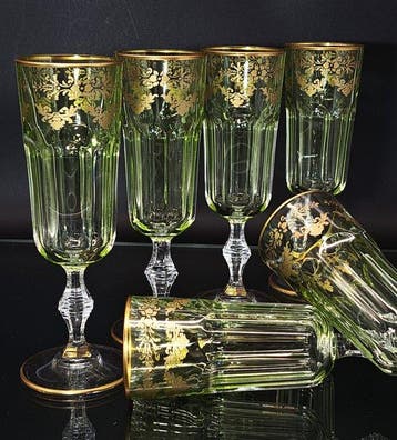 Artemisia - Champagne fluitje (6) - Monet - Kristal, Antiek en Kunst