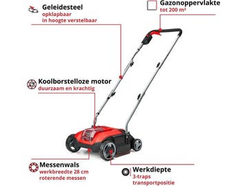 Einhell GC-SC 18/28 Li-Solo - Accu Verticuteermachine - 28, Verzenden, Zo goed als nieuw