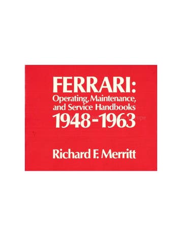 FERRARI: OPERATING, MAINTENANCE, AND SERVICE HANDBOOKS 1948, Nieuw, Ferrari, Author