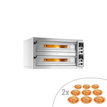 GGM Gastro | Elektrische pizzaoven Power - 9+9x Ø33cm - 400V, Tuin en Terras, Verzenden, Nieuw, GGM Gastro