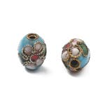 5 x Handgemaakte cloisonné kralen ovaal ca. 8,5 x 6,57 x..., Ophalen of Verzenden, Nieuw, Kraal