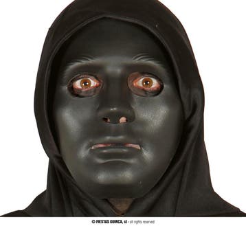 Zwart pvc hard masker, Verzenden, Nieuw, Feestartikel