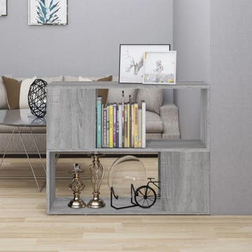 vidaXL Boekenkast/kamerscherm 80x24x63 cm grijs sonoma, Huis en Inrichting, Minder dan 50 cm, Verzenden, Nieuw, Minder dan 100 cm