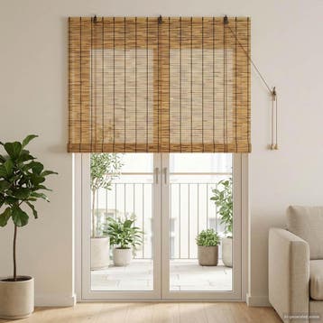 vidaXL Rolgordijn Bruin 140 x 220 cm Riet, Verzenden, Nieuw, Bruin