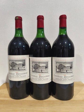 1982 Château Ducluzeau - Listrac - 3 Magnums (1.5L), Nieuw
