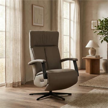 Leren relaxfauteuil met hartbalans Pure - Toledo Moss, Bohemian, Industrieel, Modern, Scandinavisch, Nieuw, Ophalen of Verzenden