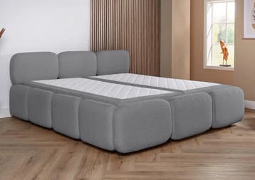 ACTIE! Bedframe Valencia 160 200 Grijs, Verzenden, 200 cm, 160 cm, Nieuw