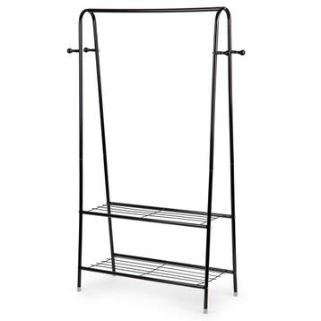 Garderobe Rek Metaal Zwart | Laatste Stuk!, Ophalen of Verzenden, Zo goed als nieuw
