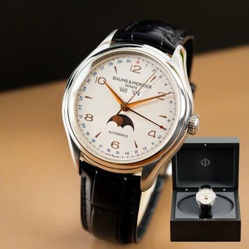 Baume & Mercier - Clifton Day Date Moonphase - MOA10055 -, Nieuw