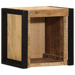 vidaXL Nachtkastje 40x35x40 cm massief ruw mangohout, Verzenden, Nieuw, Hout