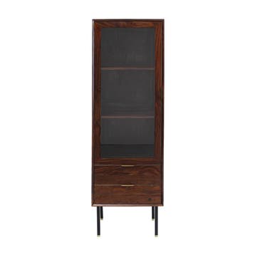 *WOONWINKEL* Kare Design Ravello Smalle Vitrinekast Sheesham, Huis en Inrichting, Kasten | Wandmeubels, Verzenden, Nieuw
