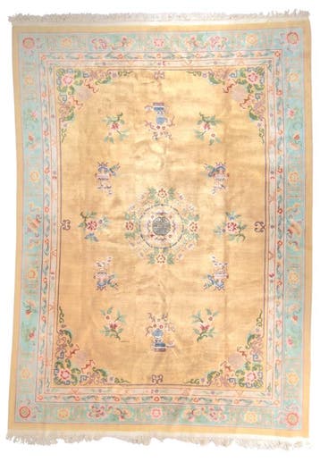 Groot Oosters Perzisch Peking 370x270 wollen vloerkleed, Huis en Inrichting, Groot Perzisch tapijt wollen vloerkleed peking china