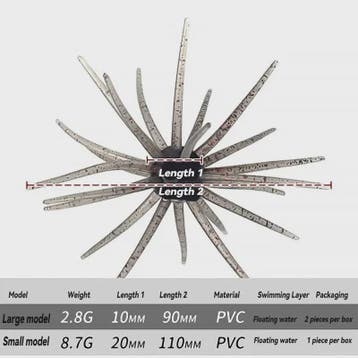 Zachte Kunstaas Zee-egel 10cm 9g - TPE Vis Lure voor Brasem,, Verzenden, Nieuw