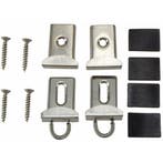 Riko Spiegelklemmen - Chroom - 4 Stuks, Huis en Inrichting, Woonaccessoires | Spiegels, Ophalen of Verzenden, Nieuw