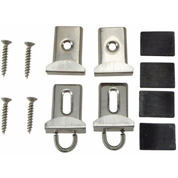 Riko Spiegelklemmen - Chroom - 4 Stuks, Huis en Inrichting, Woonaccessoires | Spiegels, Ophalen of Verzenden, Nieuw