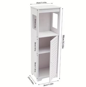 Kleine Vrijstaande Badkamerkast – Smal Opbergmeubel Toilet, Huis en Inrichting, Badkamer | Badkamermeubels, Verzenden, Nieuw