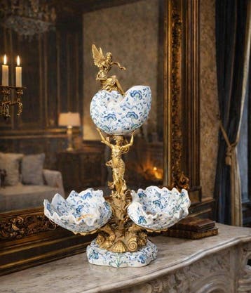Decoratief ornament - BB 1887 - Frankrijk - XL centrumstuk, Antiek en Kunst